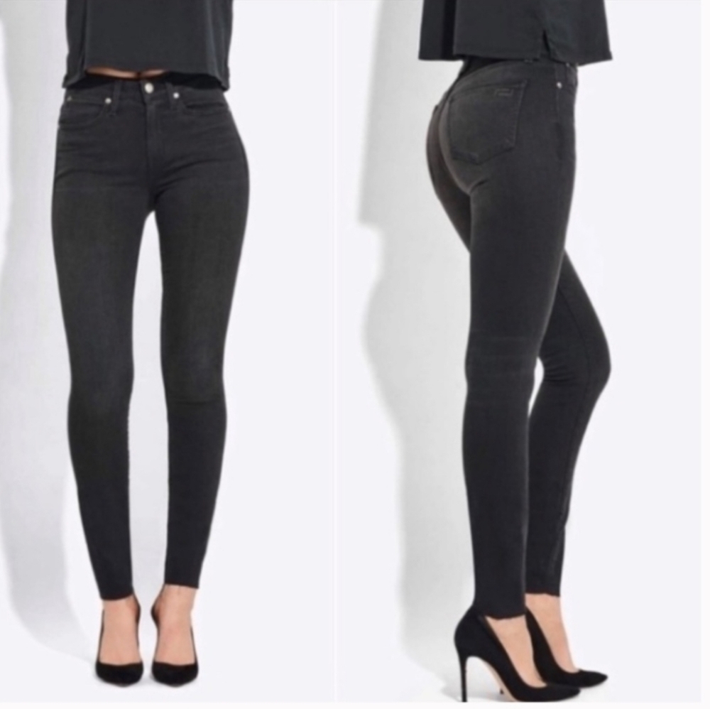 AYR The Chiller Jeans In Eclipse Black Skinny Fray Size 28